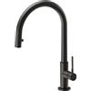 Newform - MAKI miscelatore lavello bocca girevole e doccia a scomparsa [carbon satin] - 71845.M0.077