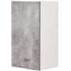 Shally Dogan Pensile da Cucina a Parete, Armadio Sospeso in Legno con Anta Singola 1 Ripiano e 2 Scomparti, Armadietto da Muro Spazioso e Resistente, Dimensioni 40 x 32 x 72H cm … (Grigio Cemento)