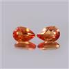 Super Naturale Ceylon Padparadscha Zaffiro Pera Gemma Taglio Combinato Paio
