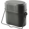 BildeeMait Kit portatile da campeggio in alluminio, set da 3 pezzi, antivento, per escursionismo, zaino in spalla, attrezzatura da cucina per attività all'aperto, verde