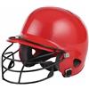 F Fityle Caschetto da Baseball per Bambini Casco con Parafaccia Elmetto per Batting Protezione Doppio Orecchio con di Ventilazione E Guardia Facciale in, Rosso, Adulto A