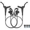 Generic Tamburo Freno per Bici MTB Freno a Disco Idraulico 2 pistoncini Pinze XC Trail Leggere Pastiglie Pressione Olio Rotore Manubrio Manopola Corta Biciclette Tamburo Freno Posteriore
