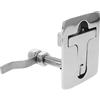 HORIALENCE Chiusura per Barca Boat Hatch Lock in Acciaio Inossidabile Argento, Flush Mount Cam Latch, per Sportelli e Porte, Uso in Ambienti Marini e Armadietti Marini