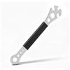 Oumers 5-in-1 Chiave Pedali, 335mm, per MTB e Bici da Strada | Chiavi 15mm/9/16 pedali, 16/24mm pedivella & movimento, 6/8/10mm esagonali, misure incise, acciaio, impugnatura antiscivolo