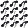 KHBUAB 30 Pezzi Kit Occhiello Kayak Nero con Vite, Clip C e Staffa Sella | Plastica e Acciaio Inox, Connessione Sicura, Compatibilità per Canoe e Corde Elastiche