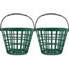 ibasenice Organizzatore di palline da golf, 2 pezzi, plastico verde, portatile, per golfing, per palline da golf e tennis, contenitore robusto per 50 palline