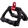 Generic a Palestra Cavo Allegato V Forma Barra Triangolare Presa Sicurntiscivolo Girevole Centrale Compatibile con Macchine a Cavo per Trazioni Profonde , Nero, Rosso , V-Shape In Lega Di Nylon