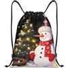 Zelinge Sacca da palestra con coulisse, Albero Uccello Pupazzo Di, M (16.5 x 19.6 inch)