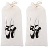 Abaodam Borsa per le punte Balletto 2 pezzi Borsa con coulisse in tessuto per donne custodia scarpe da balletto per riporre scarpe da danza e facile apertura