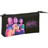 KPop Demon Hunters K-Pop Demon Hunters - Astuccio triplo Nera 22x12x3 cm