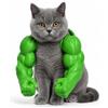 AFGQIANG Braccia muscolari per gatti, comoda spalla per cosplay felini, giocattolo leggero, accessorio per animali domestici (verde)