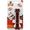 Nylabone, Basted Blast, Gioco per cani in nylon masticabile, Forma dell'osso, Durevole, Gusto: pancetta e bistecca, Medio, Per cani fino a 16 kg, Confezione da 2