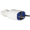 solera CLAVIJA 2P+T, 16A 250V~.PVC COLOR BLANCO.SUJETACABLES ABATIBLE SOLERA 706CB
