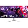 Gawfolk Schermo PC Ultra Large 34 Pollici 120Hz Gaming Computer Monitor