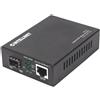 INTELLINET Convertitore Mediacom Gigabit PoE+ da 1000Base-T RJ45 a SFP PoE+