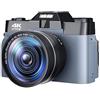 CCZRD Macro Lens 4K Digital Camera Flip Screen Selfie Camcorder 48MP Vlog WIFI Webcam Videoregistratore Vintage 16X Grandangolare Cattura Facilmente Momenti Meravigliosi(NO SD Card,With Lens Filter-01)