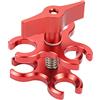 jebyltd Clip girevole per immersione a 3 fori per supporto per montaggio a per morsetto a farfalla Staffa per luce stroboscopica Fotografia subacquea Supporto per testa a Supporto per luce
