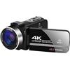 CCZRD Videocamera Digitale 4K For Streaming Live Vlog Time Lapse UHD Registratore Esterno 48MP Webcam WIFI Fotografica Cattura Facilmente Momenti Meravigliosi(No SD Card)