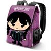 Wednesday Mercoledì Chibi-Zaino Espandibile EXP, Lilla, 30 x 45 cm, Capacità 28 L