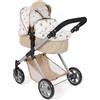 Bayer Chic 2000 Carrozzina 2 in 1 Mila - Orsetti beige - Manico regolabile in altezza 39-72 cm - Struttura moderna - Bambole fino a 50 cm - 3-7 J