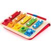 Hape - Xilofono Forme Geometriche | Giocattolo musicale in legno con puzzle, pianoforte e xilofono per bambini dai 12 mesi in su