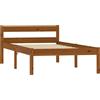 vidaXL Letto in legno massiccio pino marrone miele 90x200 cm