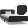 vidaXL Struttura letto in iuta grigio scuro 90x200 cm