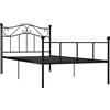 vidaXL Struttura letto in metallo nero 90×200 cm