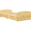 vidaXL Letto in legno massiccio con 2 cassetti in legno di pino 90x200 cm