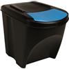 vidaXL Cestino impilabile 3 pz. Antracite 75 L