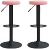 vidaXL Sgabello da bar 2 pezzi in velluto rosa