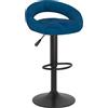 vidaXL Sgabello da bar 2 pezzi. Velluto blu