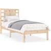 vidaXL Letto in legno massiccio senza materasso 90x200 in legno di pino