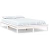vidaXL Letto in legno massiccio bianco 120x200 cm pino