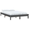 vidaXL Letto in legno massiccio grigio 120x200 cm pino