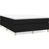 vidaXL Struttura letto senza materasso nero 140x200 cm in tessuto