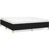 vidaXL Struttura letto senza materasso nero 160x200 cm in tessuto