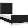 vidaXL Struttura letto senza materasso nero 80x200 cm in tessuto