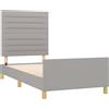vidaXL Struttura letto senza materasso grigio chiaro 80x200 cm in tessuto