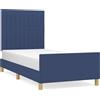 vidaXL Struttura letto senza materasso blu 80x200 cm in tessuto