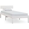 vidaXL Letto in legno massiccio di pino bianco 100x200 cm