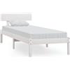 vidaXL Letto in legno massiccio di pino bianco 90x200 cm