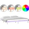 vidaXL Letto in legno massiccio con LED 140x200 cm