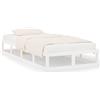 vidaXL Letto in legno massiccio bianco 75x190 cm