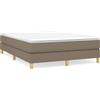 vidaXL Struttura letto senza materasso Taupe 140x200 cm in tessuto