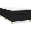 vidaXL Struttura letto senza materasso nero 100x200 cm in tessuto
