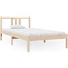 vidaXL Letto in legno massiccio 90x190 cm