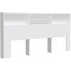 vidaXL Testiera con ripiani Bianco 200x19x103,5 cm