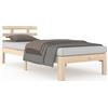vidaXL Letto in legno massiccio 75x190 cm