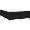 vidaXL Struttura letto senza materasso nero 140x190 cm tessuto